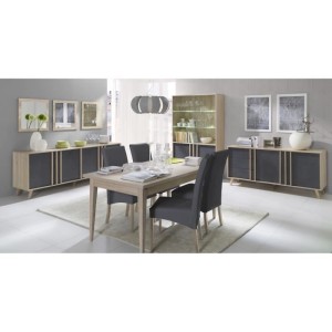 Buffet moyen modèle MALMO gris. Meuble design type SCANDINAVE. Effet ultra tendance pour votre salon.