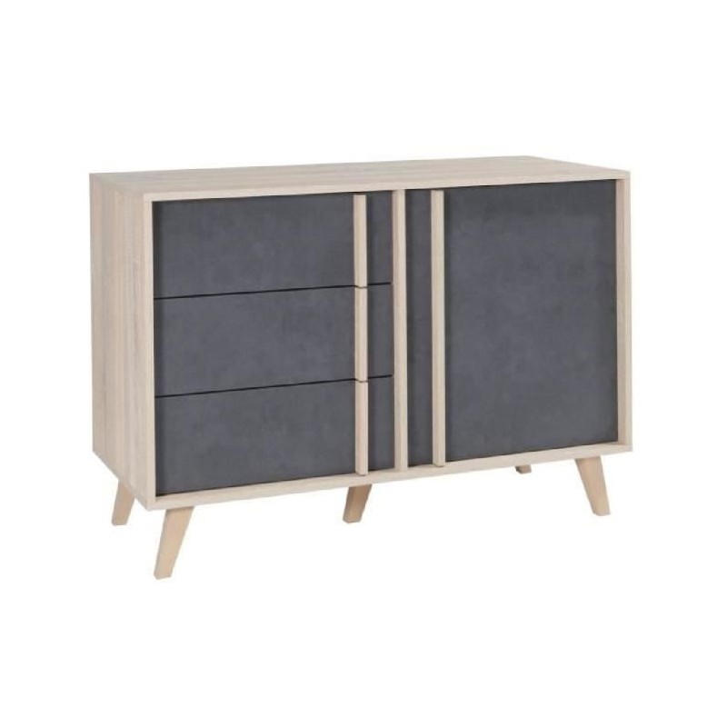 Buffet, enfilade, bahut petit modèle MALMO. Meuble design type SCANDINAVE. Effet ultra tendance pour votre salon.