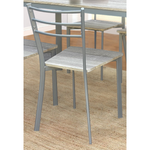 Table de cuisine et salle à manger + 4 chaises ATHENES gris et sonoma.