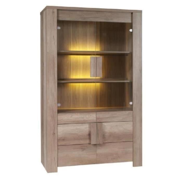 Salle à manger complète FARRA. Buffet + Vitrine\vaisselier + Miroirs x3 + table en 160 cm. Mobilier contemporain et design.