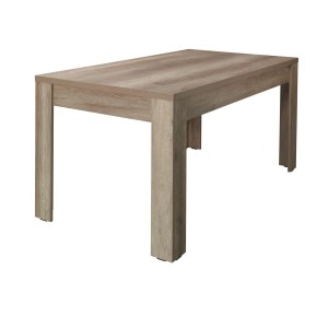 Ensemble ROMI pour salle à manger coloris chêne dab canyon. Buffet, bar, miroirs, table 180 cm