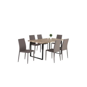 Table DAVID avec plateau en MDF et pieds en acier noir. Design type industriel pour votre intérieur