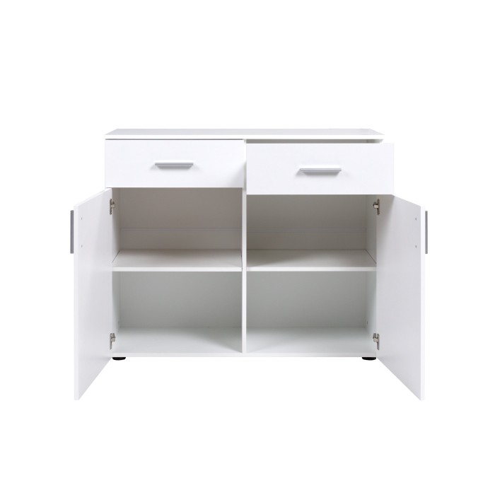 Chambre à coucher complète COMO. Lit 160X200 avec sommier, garde robe, chevets, commode.