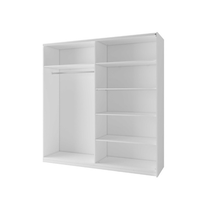 Chambre à coucher complète COMO. Lit 160X200 avec sommier, garde robe, chevets, commode.