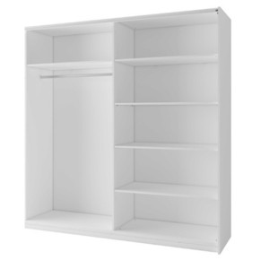 Chambre à coucher complète COMO. Lit 160X200 avec sommier, garde robe, chevets, commode.