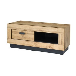 MEUBLE TV - MEUBLE HI-FI MALAGA petit modèle. Idéal pour votre salon. Look moderne et tendance type industriel, bois et métal.