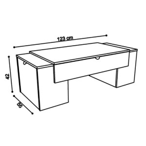 Table basse LUCK ultra design et modulable. Table basse noire et blanche avec une finition haute brillance