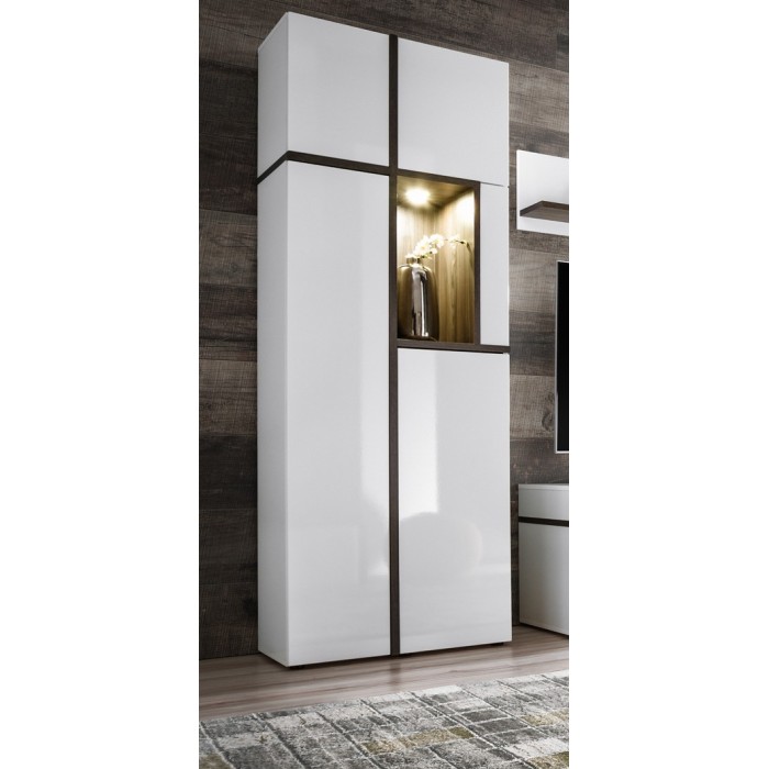 Vitrine collection CRISS + LED. Meuble déco, moderne et design pour votre salon.