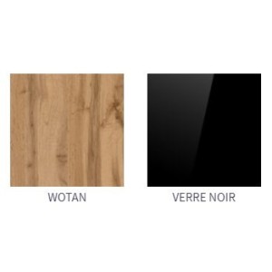 VITRINE basse TINO + LED. Meuble déco type scandinave, design pour votre salon.