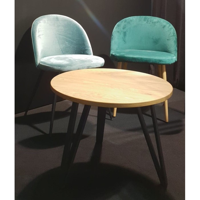 Table basse SANTIAGO en bois et pieds en métal. Idéal pour votre salon.