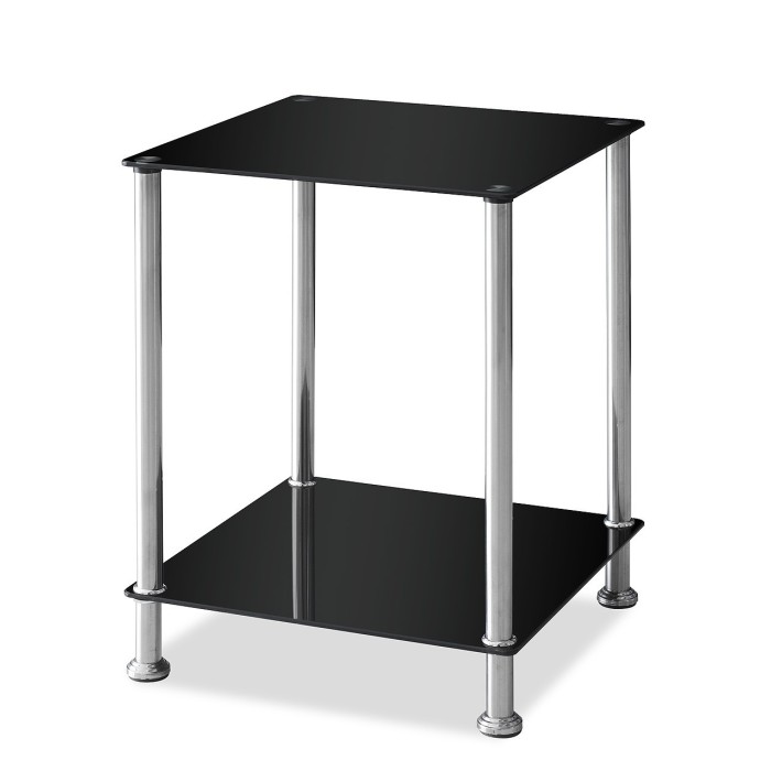 Table basse SAN DIEGO en verre et pieds en acier. Idéal pour votre salon.