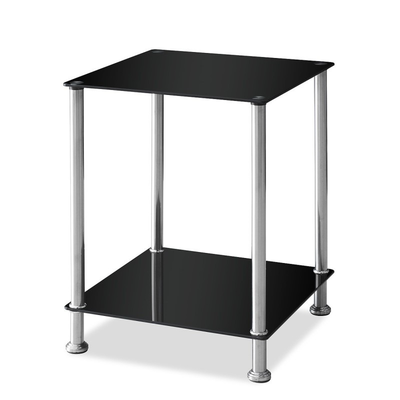 Table basse SAN DIEGO en verre et pieds en acier. Idéal pour votre salon.