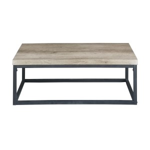 Table basse HAWAÏ plateau en bois clair, pieds en acier. Idéal pour votre salon.