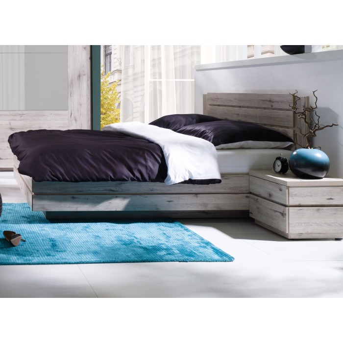 Ensemble RICCARDO pour chambre à coucher. Lit coffre 180 et sommier