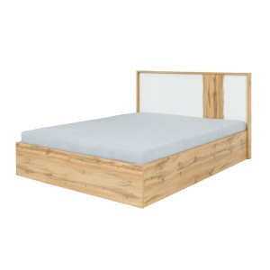 Lit adulte design WOOD 180 x 200 cm + LED dans la tête de lit. Meuble design idéal pour votre chambre.