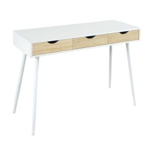 Bureau FLORIDA scandinave 3 tiroirs coloris blanc