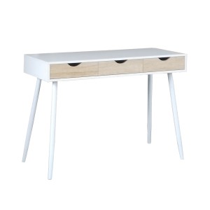 Bureau FLORIDA scandinave 3 tiroirs coloris blanc