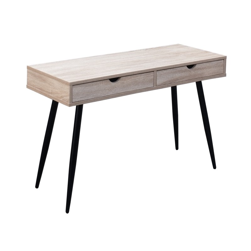 Bureau CALIFORNIA scandinave 2 tiroirs coloris bois