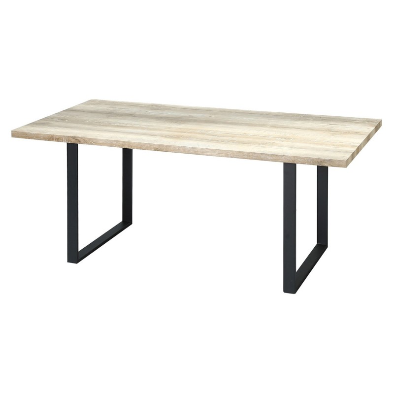 Table à manger design rectangulaire HELEN coloris chêne vieilli