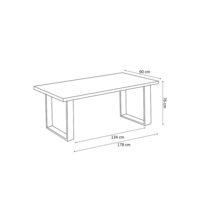 Table à manger design bois massif NIKO - Table rectangulaire