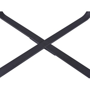 Table à manger ronde NOVES, ø120cm - brun/noir - Style Moderne