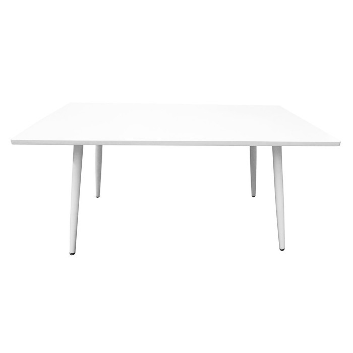 Table 160 x 90 Collection RENNES pieds métal et plateau blanc. Table design.