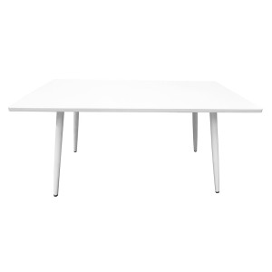 Table 160 x 90 Collection RENNES pieds métal et plateau blanc. Table design.