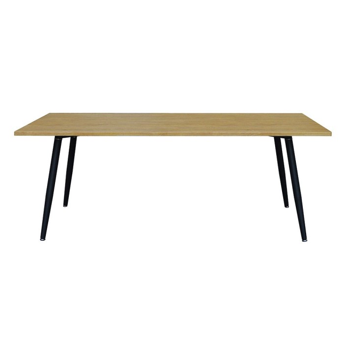 Table 200 x 100 Collection SILVA pieds métal et plateau effet bois. Table design.