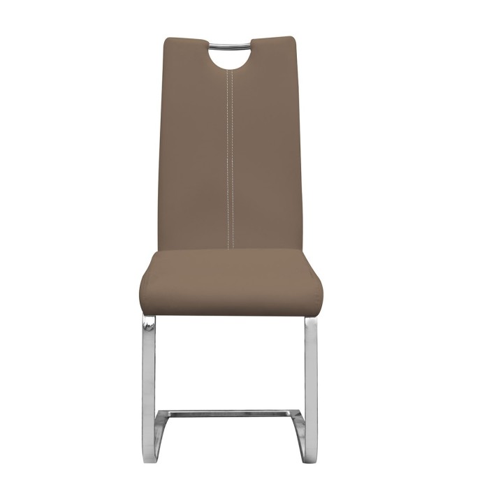 Chaises x2 design SOFI coloris Cappuccino pour votre salle à manger - Lot de 2