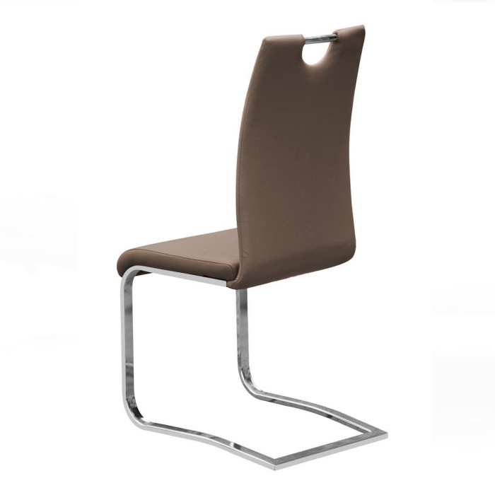Chaises x2 design SOFI coloris Cappuccino pour votre salle à manger - Lot de 2