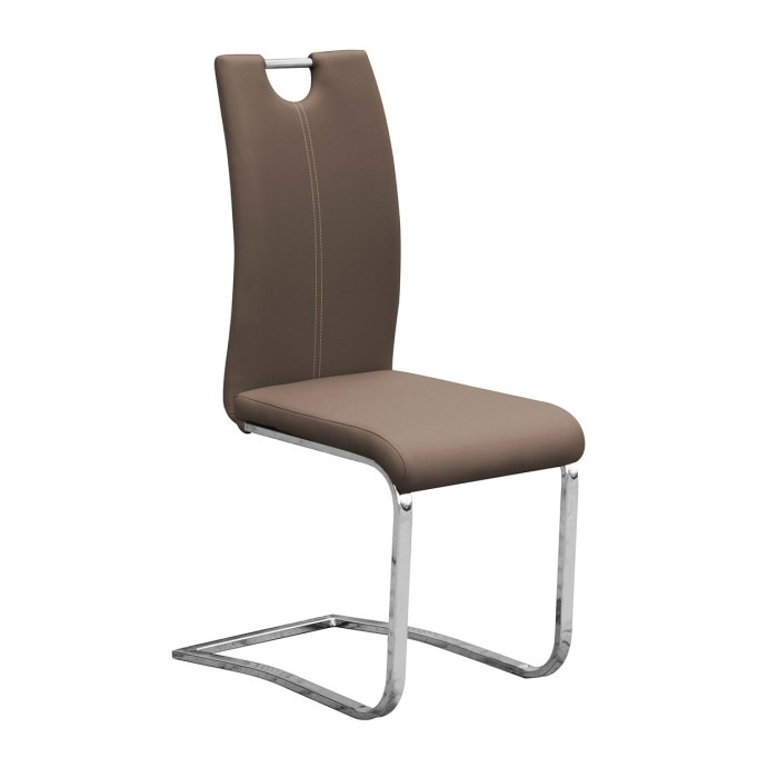 Chaises x2 design SOFI coloris Cappuccino pour votre salle à manger - Lot de 2