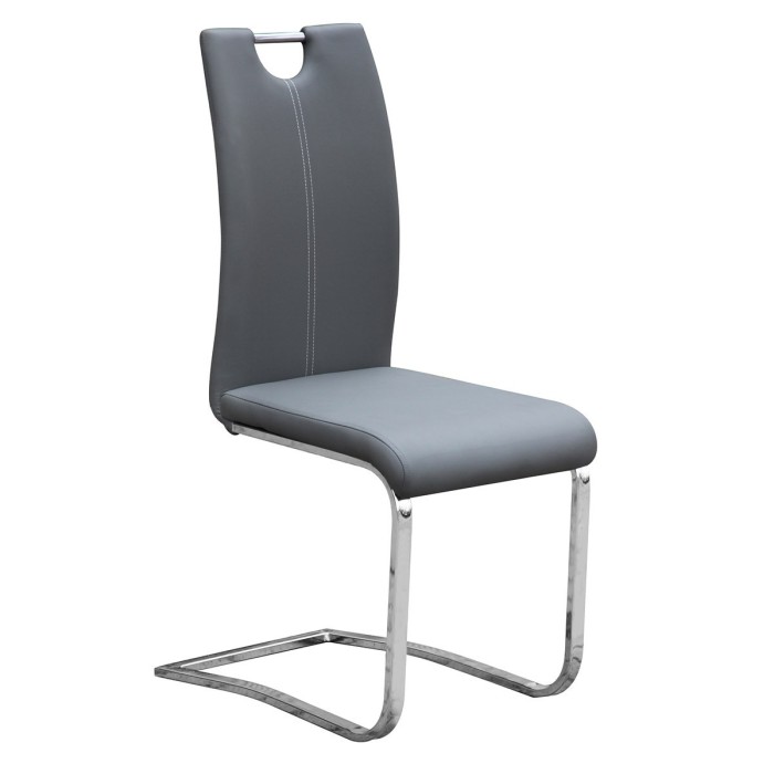 Chaises x2 design SOFI coloris gris pour votre salle à manger - Lot de 2