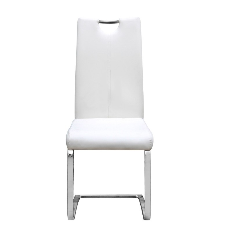 Chaises x2 design SOFI coloris blanc pour votre salle à manger - Lot de 2
