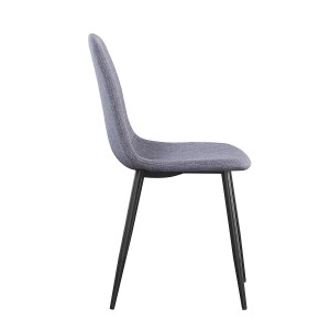 Chaise design BOYLD coloris Gris, pieds couleur noir pour votre salle à manger.