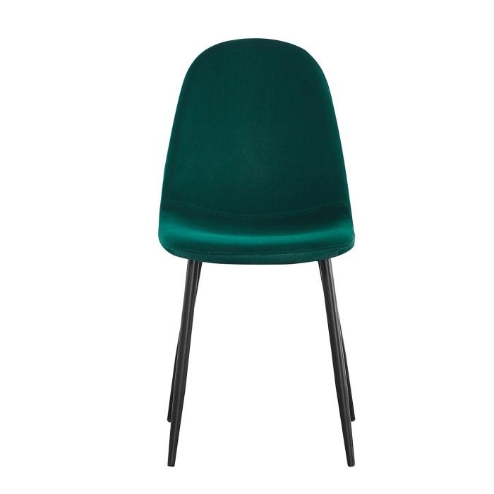 Chaise design BOYLD coloris Vert, pieds couleur noir pour votre salle à manger.