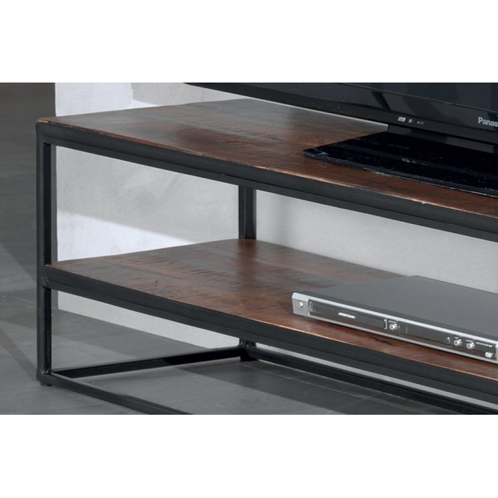 Meuble TV GOA en bois massif. Meuble style industriel
