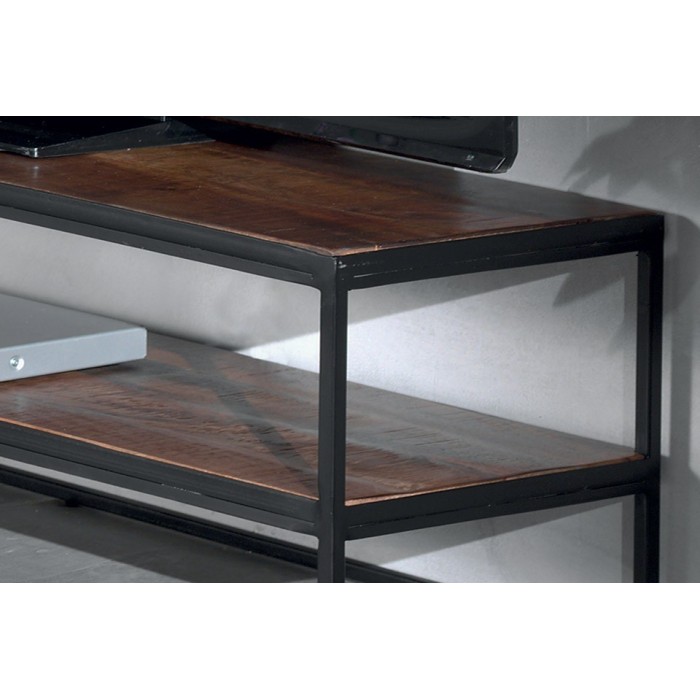Meuble TV GOA en bois massif. Meuble style industriel