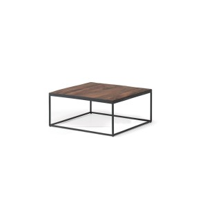 Table Basse carré GOA en bois massif (80x80cm). Meuble style industriel
