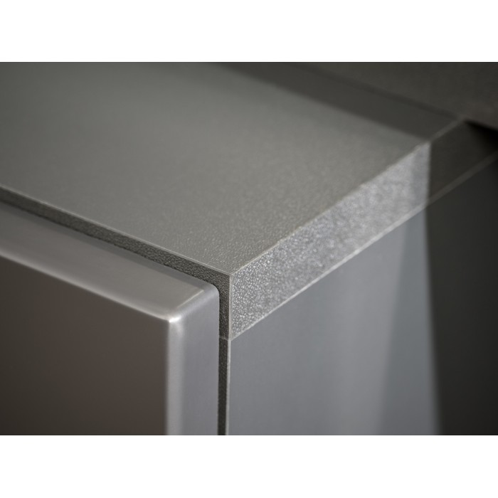 Ensemble de meubles pour votre salon KLIS. Composition murale coloris gris perle et chêne. LED incluses. Meuble tv design