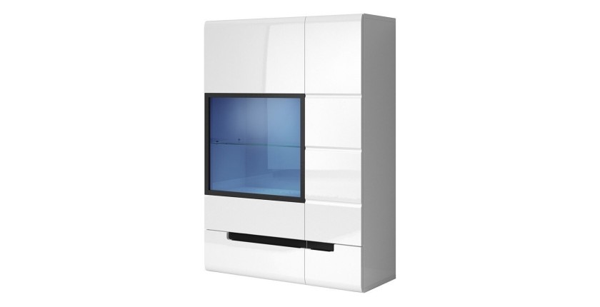 Bibliothèque, vitrine, vaisselier + LED collection LUCIA. Modèle XL. Meuble design.