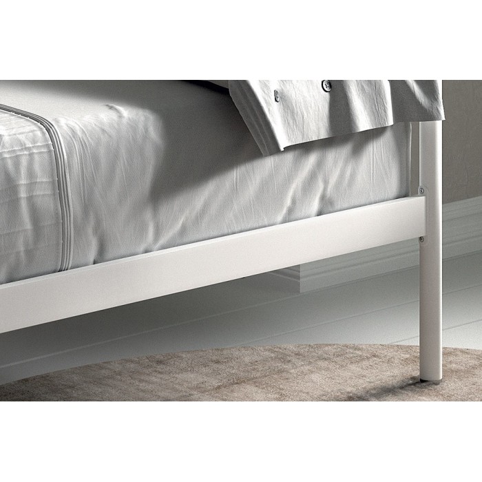 Lit banquette blanc SOBLA 90x200 - Style contemporain