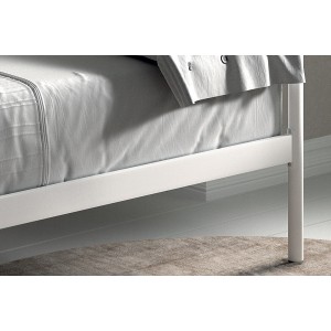 Lit banquette blanc SOBLA 90x200 - Style contemporain