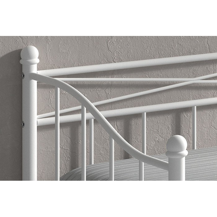 Lit banquette blanc SOBLA 90x200 - Style contemporain