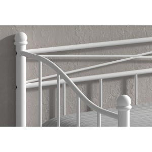 Lit banquette blanc SOBLA 90x200 - Style contemporain