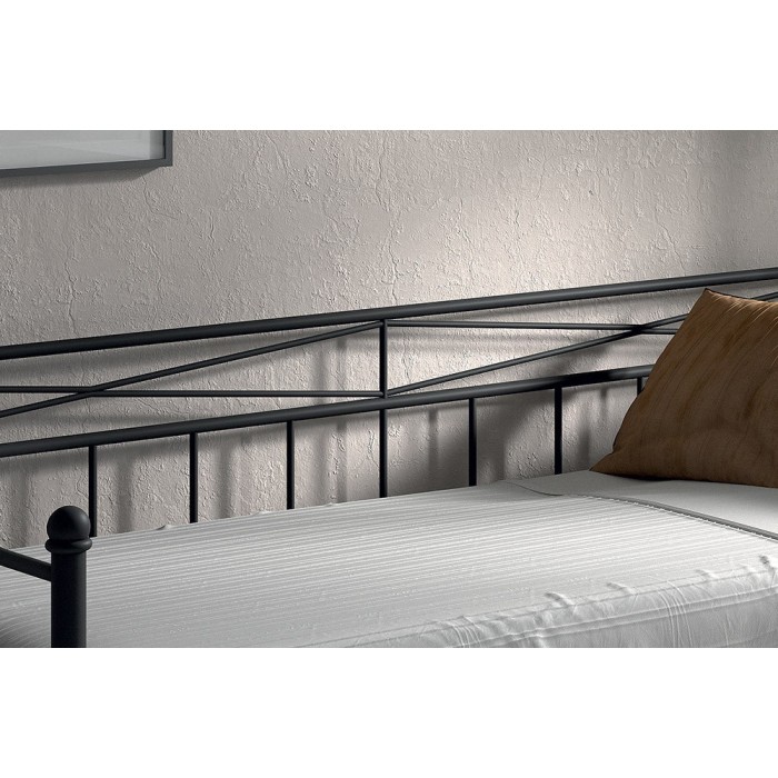 Lit banquette noir SOBLA 90x200 - Style contemporain