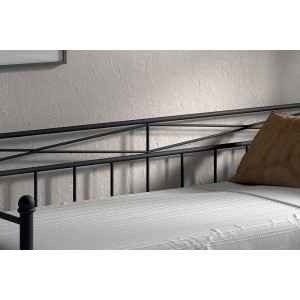 Lit banquette noir SOBLA 90x200 - Style contemporain