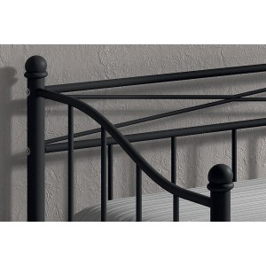 Lit banquette noir SOBLA 90x200 - Style contemporain