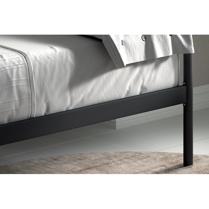 Lit banquette noir SOBLA 90x200 - Style contemporain