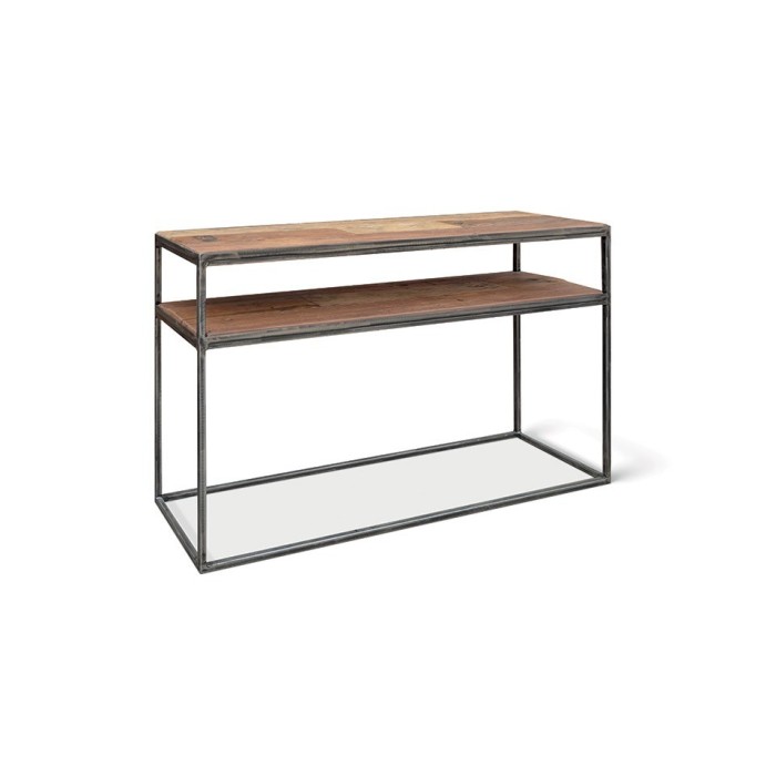 Console salon GOA en bois massif. Meuble style industriel