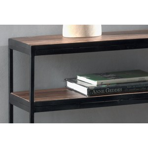Console salon GOA en bois massif. Meuble style industriel